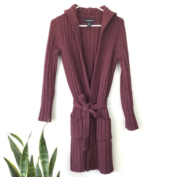 Abercrombie & Fitch Sweaters - Abercrombie chunky knit long wool cardigan size S